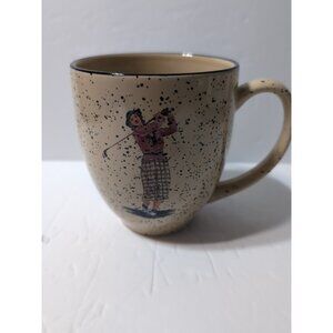 Vintage Anglers Expressions 2004 Golf Lady Cup Mug Artwork By Dann Jacobus